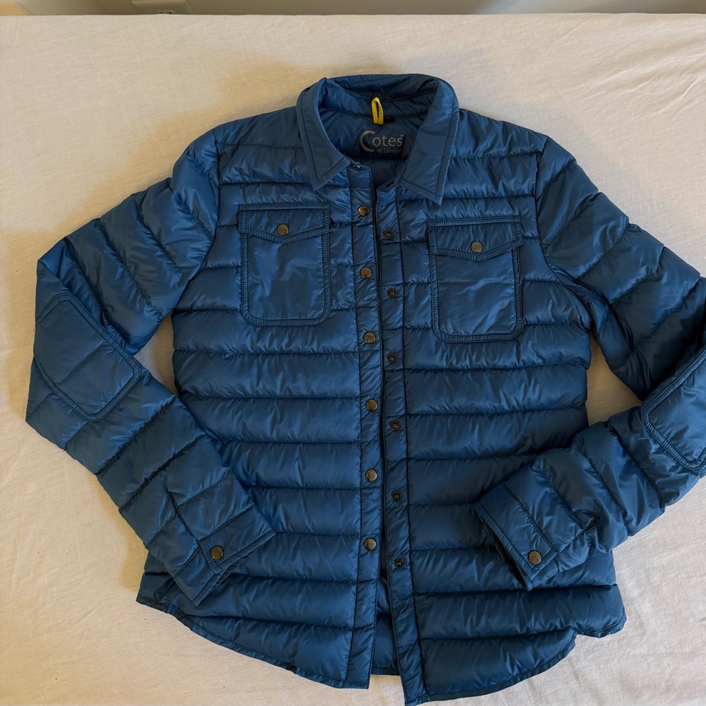 Cotes of London “The Harrow” Down Shirt Jacket • Blue • Size S • New
